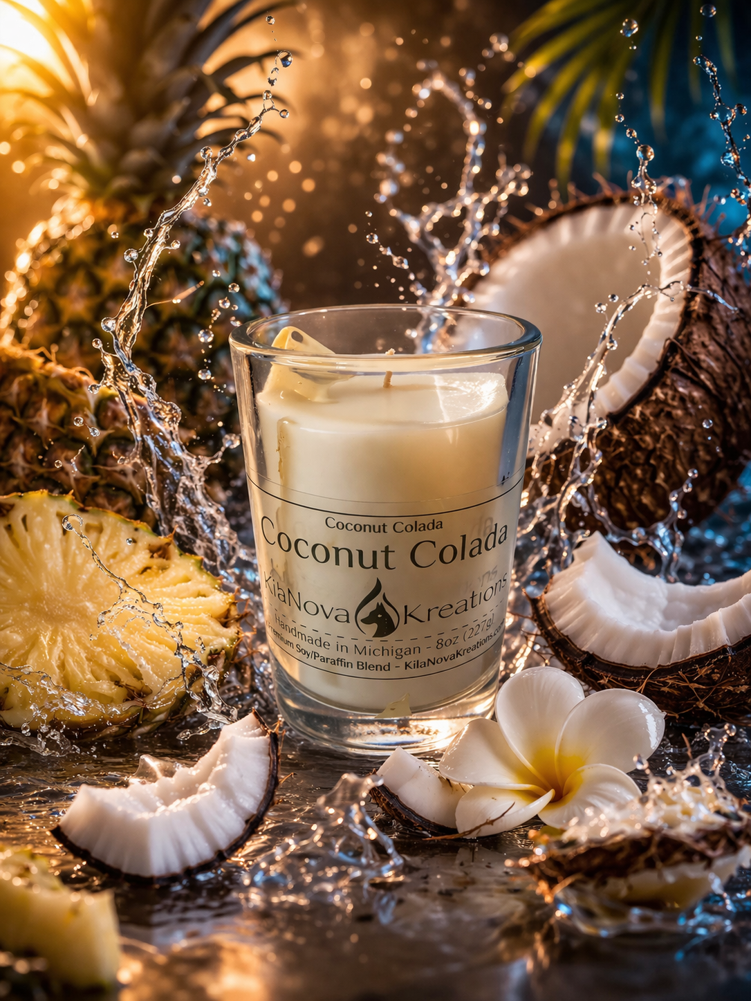 Coconut Colada Latte Candle