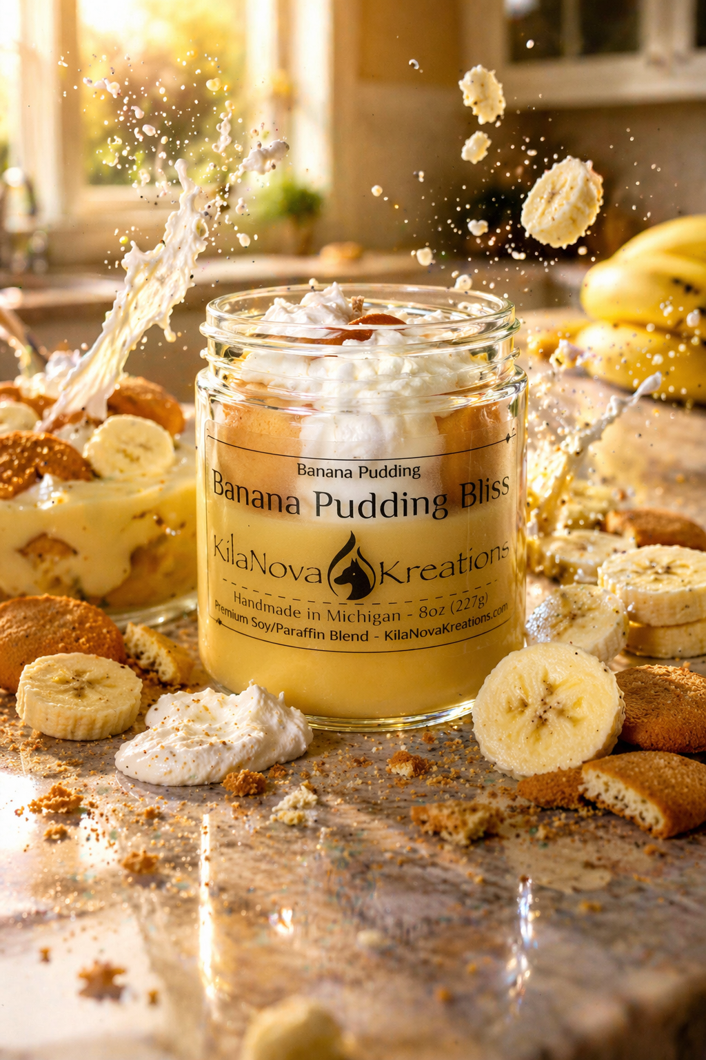 Banana Pudding Bliss - Dessert Candle