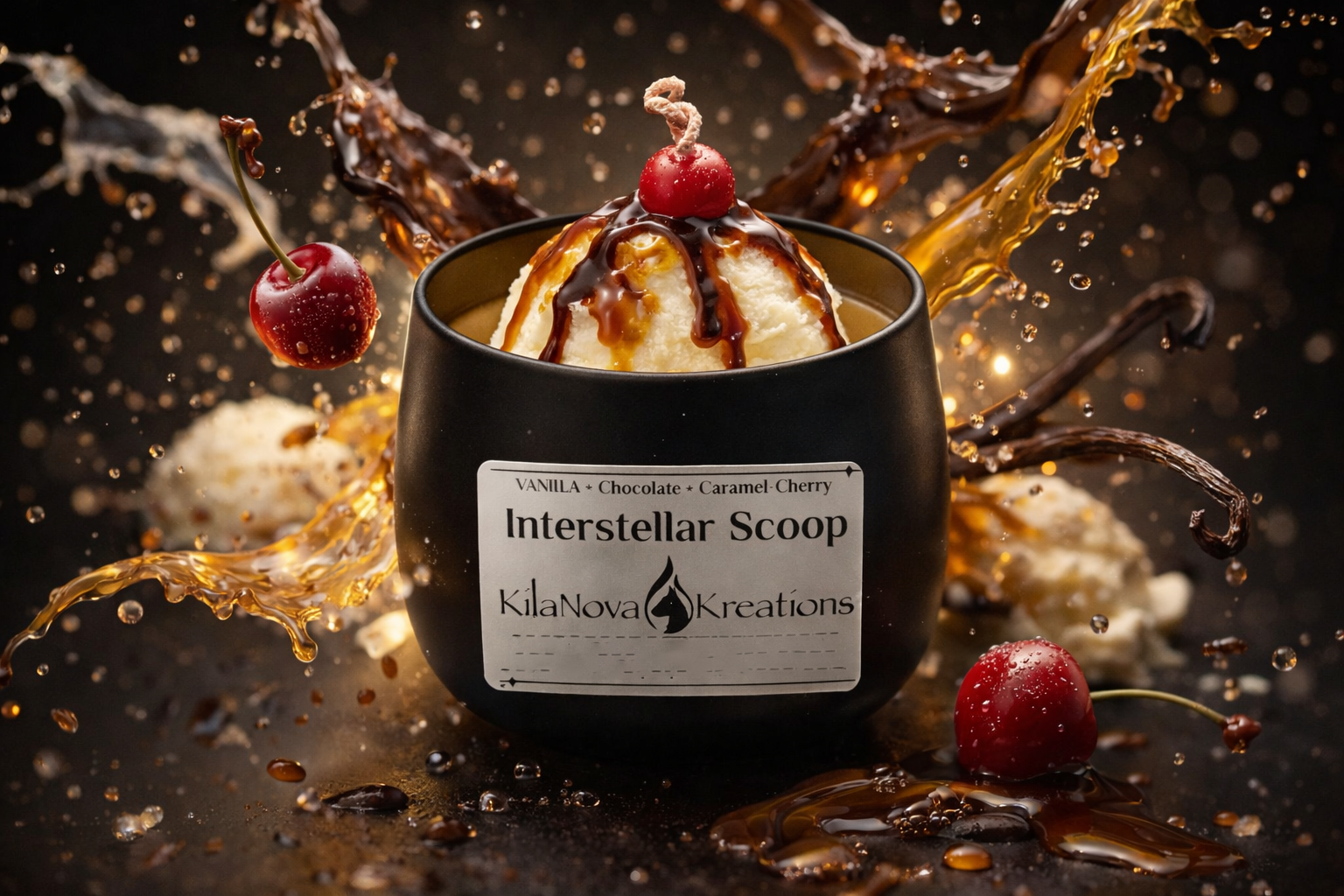 Interstellar Scoop - Ice Cream Sundae Candle