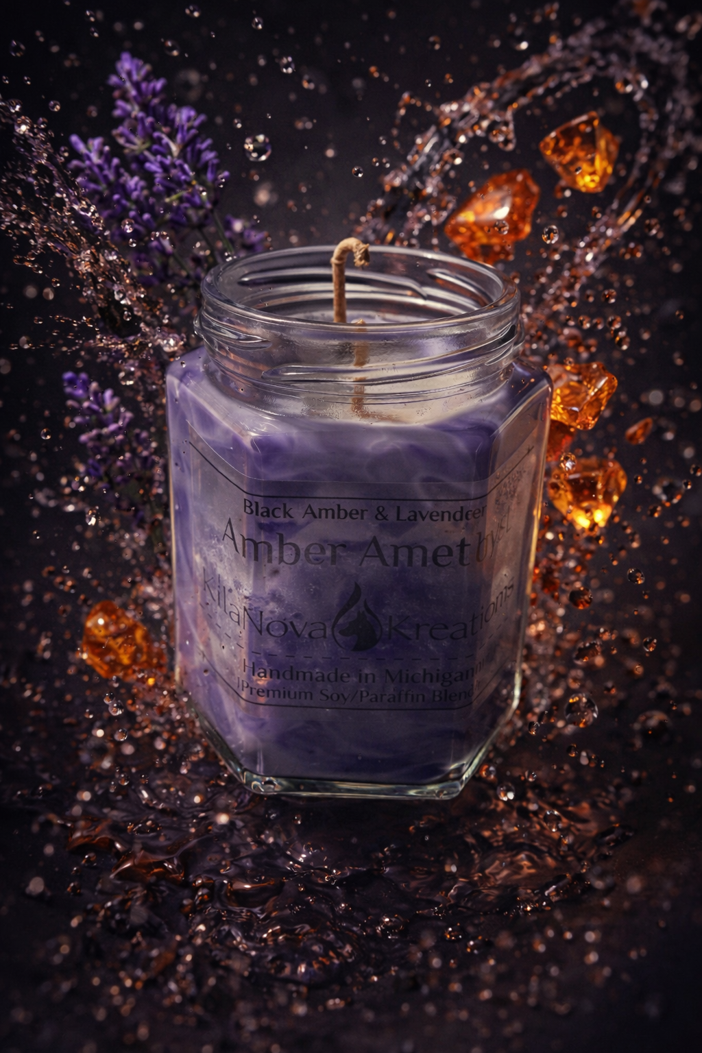 Amber Amethyst - Black Amber Lavender