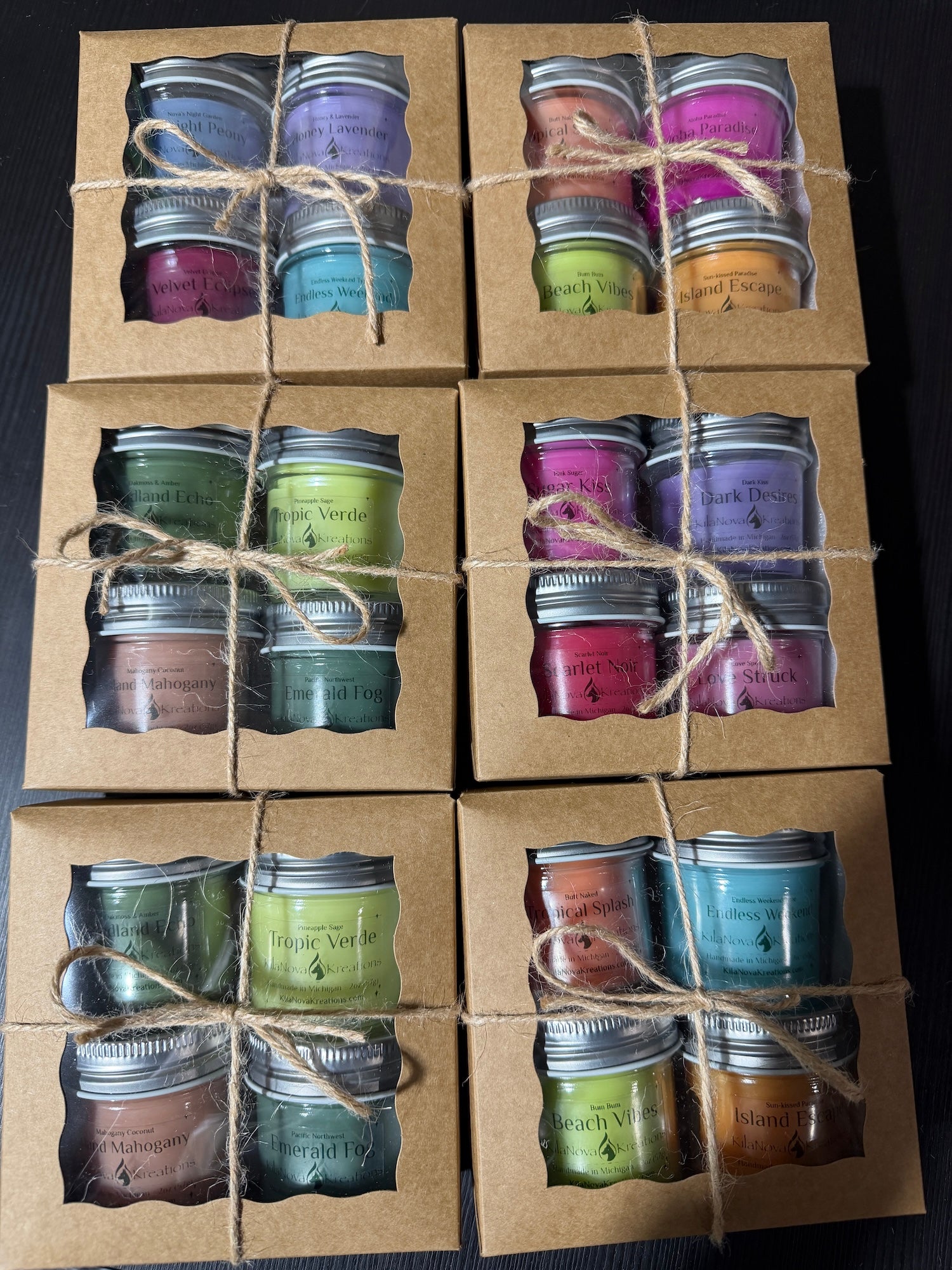 Candle 4 Packs: 2oz Sample Scent Story Boxes