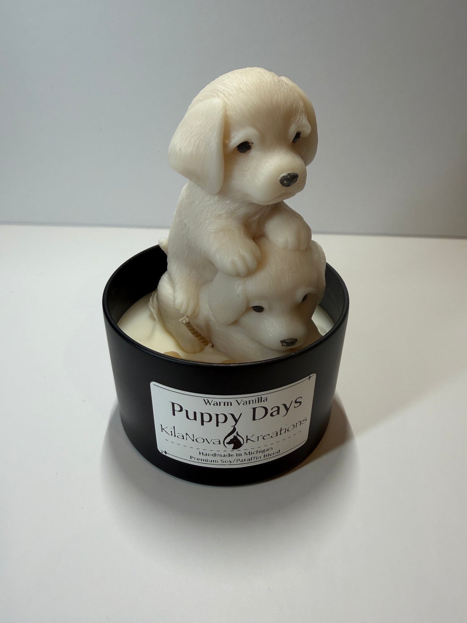 Puppy Days Decorative Candle