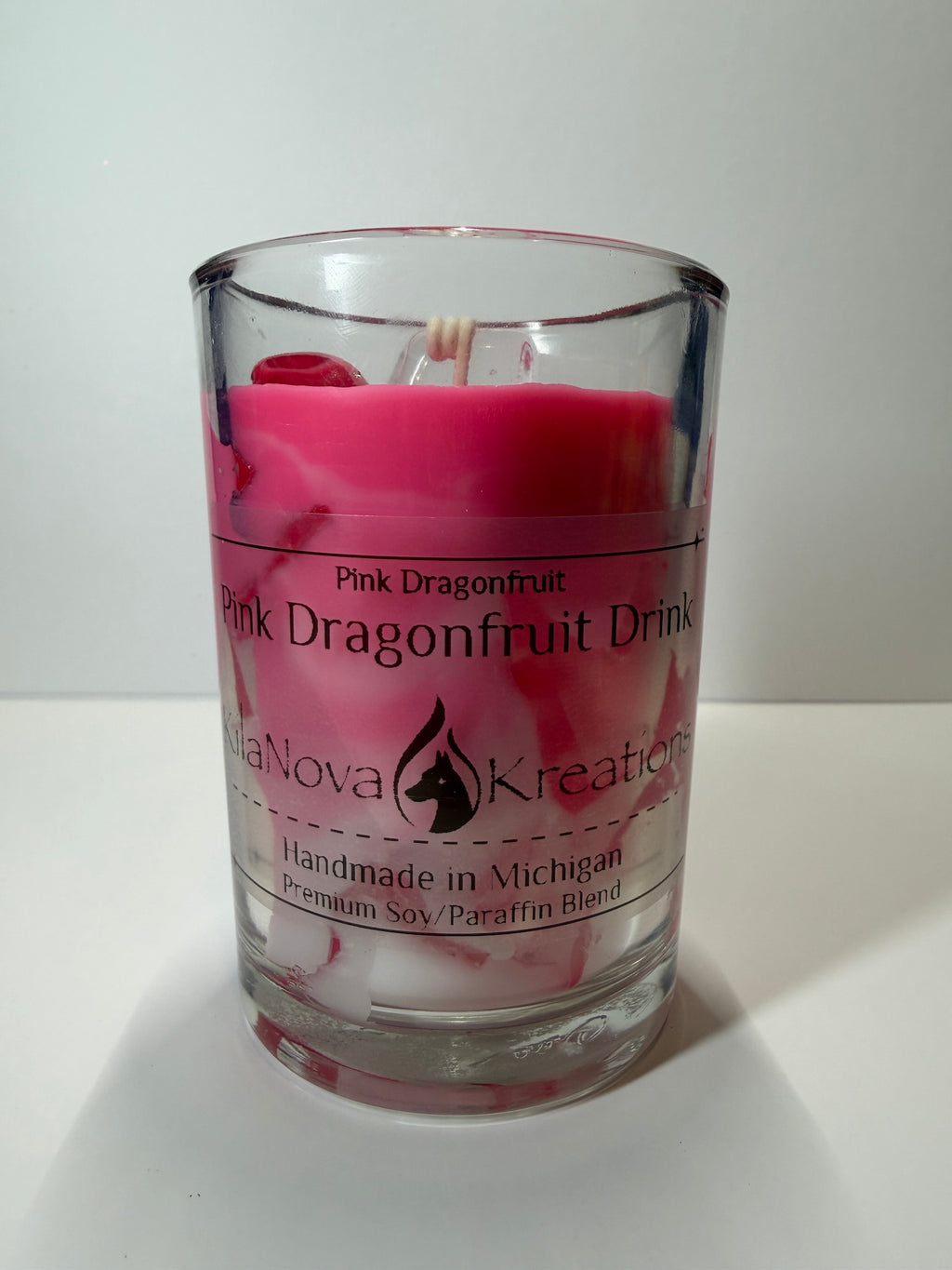 Pink Dragonfruit Drink - Latte Candle