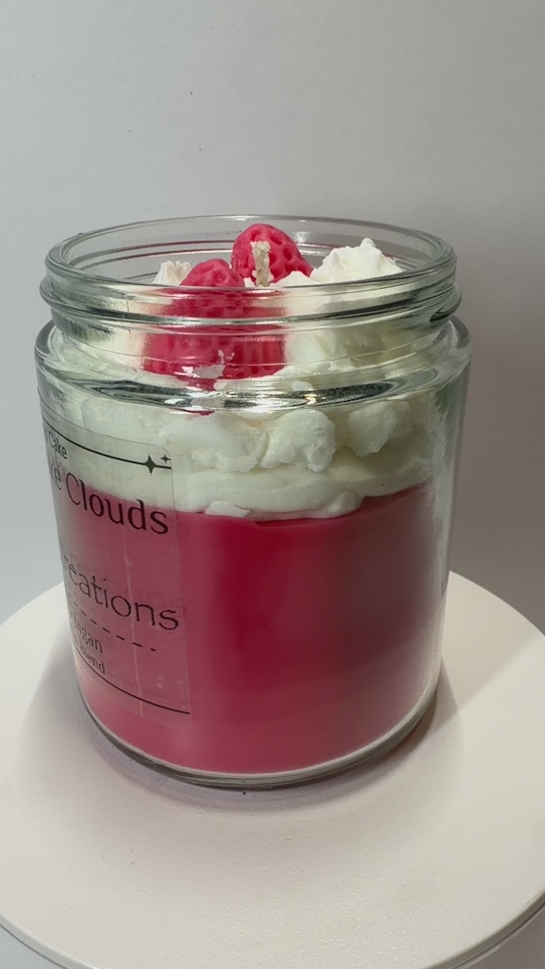 Strawberry Cake Clouds - Strawberry Pound Cake