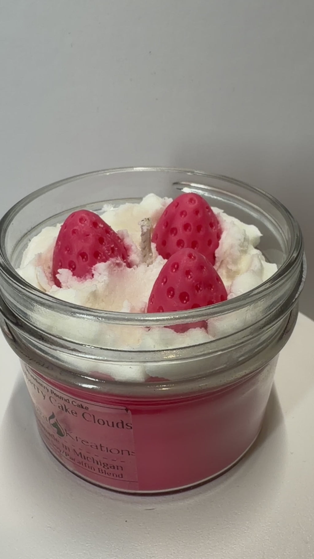 Strawberry Cake Clouds - Strawberry Pound Cake